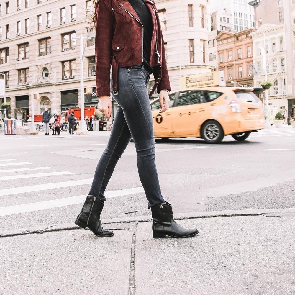 Frye Melissa Button Short Boot in Black